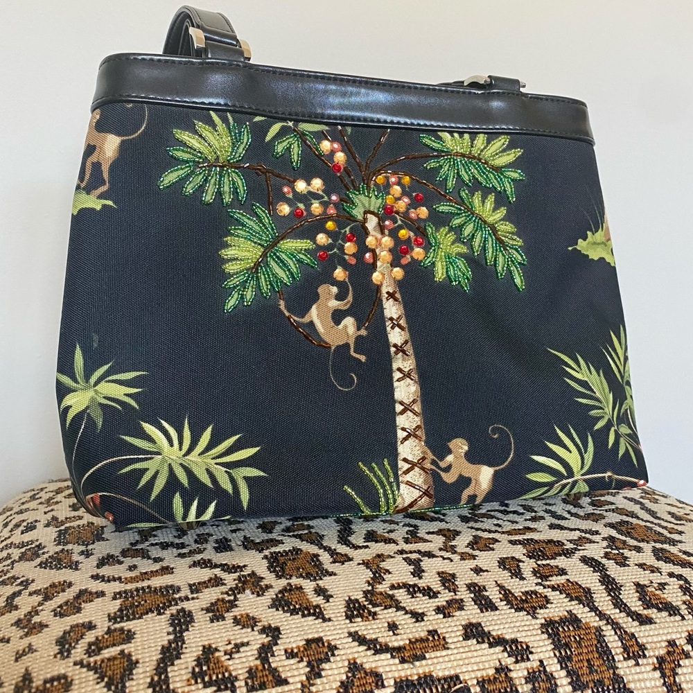 Go Bananas Mixed Beaded Bag Tropical Vacation Bedazzled